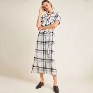 NWT Anthropologie Cloth & Stone Hannah Midi Shirtdress Size Medium